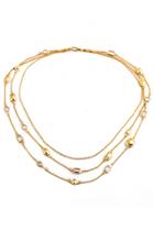 Oasap Golden Tone Multi-strand Layered Necklace