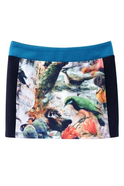 Oasap Bird Print Mini Skirt