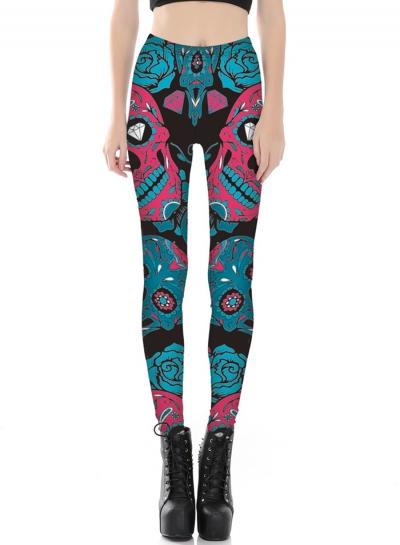 Oasap Slim Floral Printed Bodycon Leggings