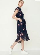 Oasap Swan Printing Slim Sleeveless Dress