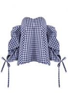 Oasap Casual Off The Shoulder Long Sleeve Loose Blouse