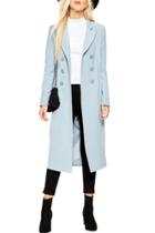 Oasap Women's Notch Lapel Double Breasted Long Trench Coat