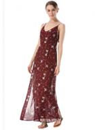 Oasap Floral Printed V Neck Sleeveless Side Slit Maxi Boho Dress