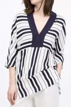 Oasap Charismatic Striped High-low Tunic