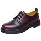 Oasap Women's Lace-up Low Top Low Chunky Heels Oxfords Shoes