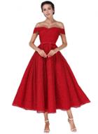 Oasap Strapless Off The Shoulder Pleated Elastic Waist Prom Dress