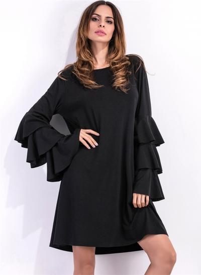 Oasap Ruffle Flare Sleeve Loose Dress