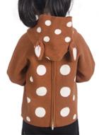 Oasap Children's Cute Long Sleeve Back Zip Sweater With Deer Hood