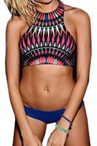 Oasap Women's Fashion Tankini Two Piece Print Summer Swimwear