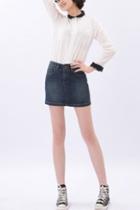 Oasap New Elegant Medium Waistline Jean Skirt