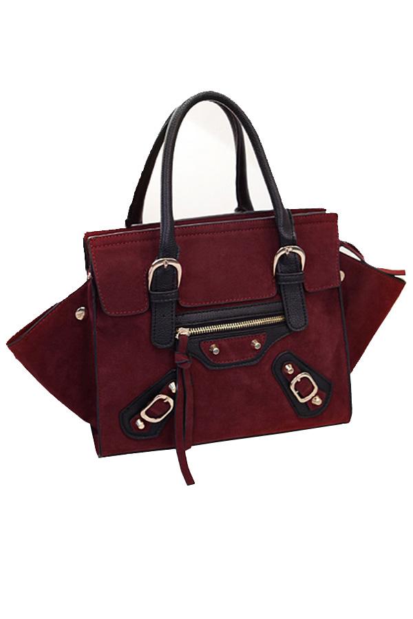 Oasap Trendy Bat Winged Riveted Handbag