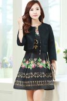 Oasap Captivating Floral Dress Matching Sets