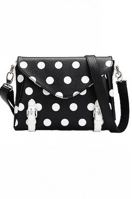 Oasap Polka Dotted Messenger Shoulder Bag
