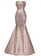 Oasap Glamour Sweetheart Sequin Mermaid Long Prom Dress