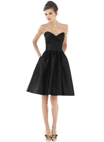 Oasap Fashion Solid Strapless A-line Cocktail Dress