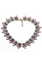 Oasap Dazzling Crystal Rhinestones Beaded Necklace