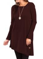 Oasap Casual Long Sleeve Button Irregular Loose Dress
