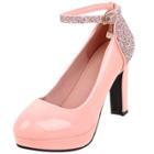 Oasap Ankle Strap Cut Out High Heel Pump