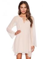 Oasap Women's Keyhole Long Sleeve Loose Dress
