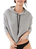 Oasap Women's Fashion Solid Irregular Short Pullover Hoodie