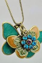 Oasap Long Retro Exquisite Butterfly Necklace