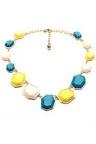 Oasap Candy Color Statement Necklace