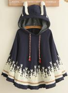 Oasap Fashion Cartoon Rabbit Hooded Cloak Coat
