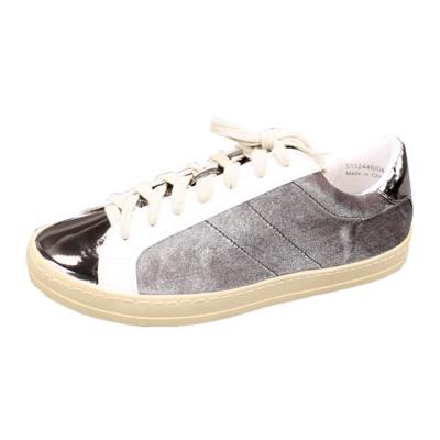 Oasap Velvet Color Block Round Toe Lace Up Flat Shoes
