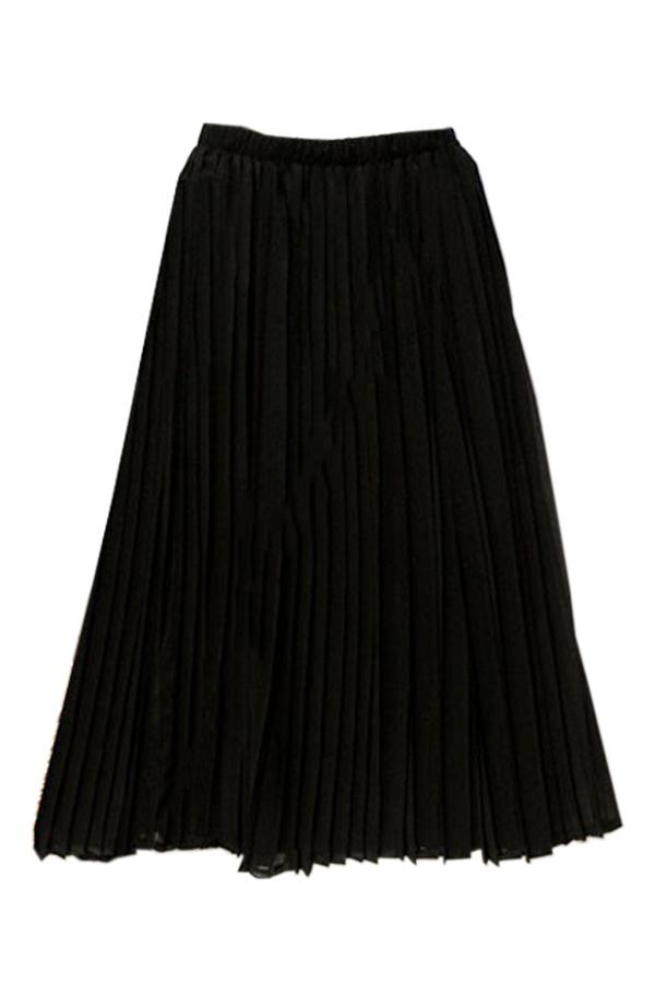 Oasap Long Elegant Pleated Skirt With Elastic Waist