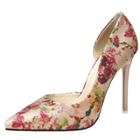 Oasap Pointed Toe High Heels Floral Pumps