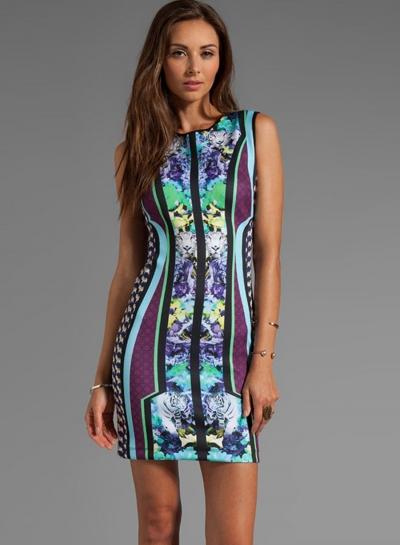 Oasap Round Neck Sleeveless Floral Print Midi Dress