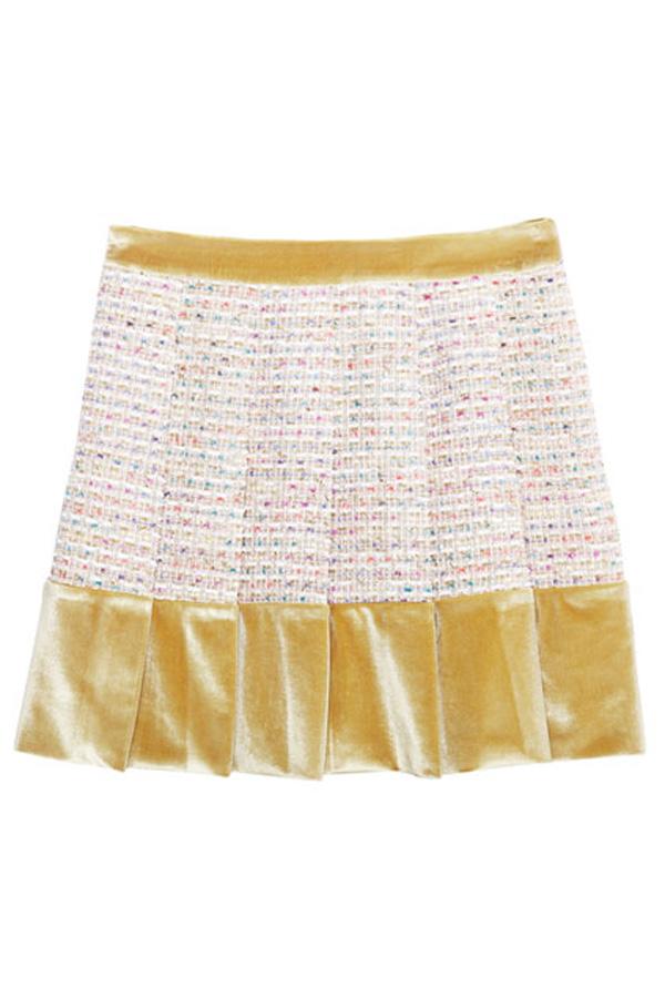 Oasap Colored Pleated Worsted Skirt