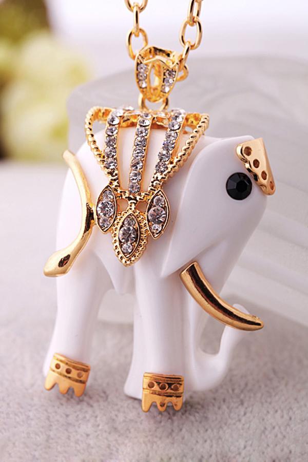 Oasap Noble Elephant Necklace