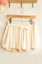 Oasap Elegant Pleated Shorts With Drawstring