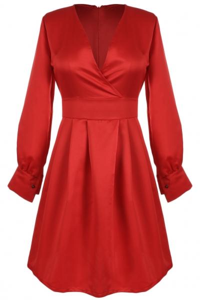 Oasap Classic Deep V A-line Dress