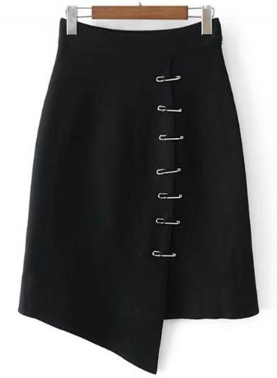 Oasap High Waist Asymmetric Design Mini Skirt