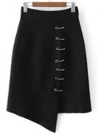 Oasap High Waist Asymmetric Design Mini Skirt