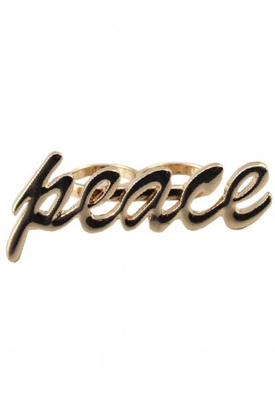 Oasap Peace Gold Ring Set