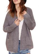 Oasap Women's Long Sleeve Open Front Knitted Cardigan With Pockets