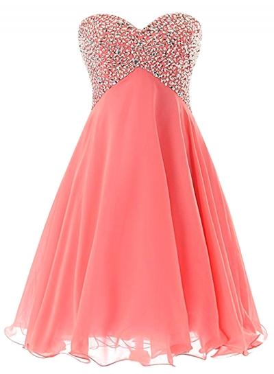 Oasap Rhinestone Strapless Sleeveless Cocktail Bridesmaid Dress