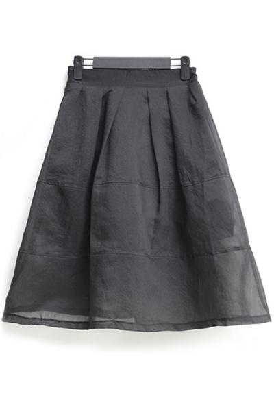 Oasap Candy Color Chiffon Skirt