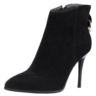 Oasap Fashion Side Zipper High Stiletto Heels Ankle Boots