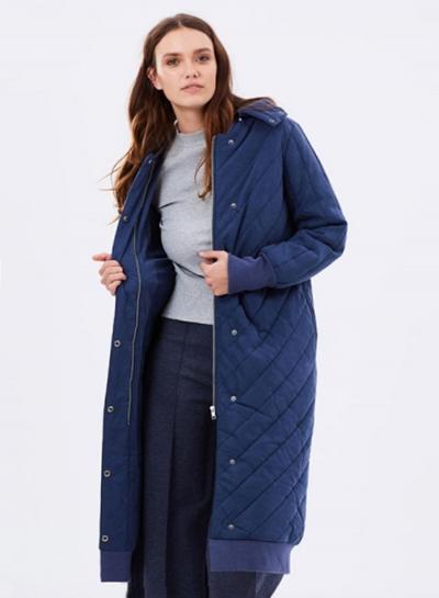 Oasap Women's Fashion Cotton Padded Slit Back Coat