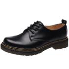 Oasap Women's Solid Color Lace Up Round Toe Low Flat Shoes