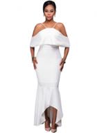 Oasap Ruffled Sleeves High-low Hem Party Maxi Dress