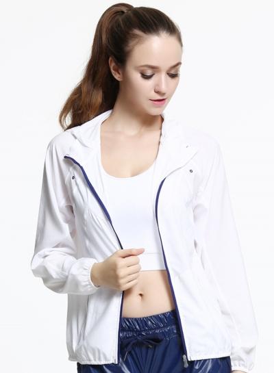 Oasap Casual Hooded Long Sleeve Zipper Coat