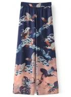 Oasap High Waist Floral Printed Wide Leg Pants