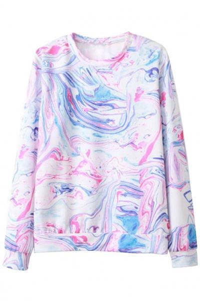 Oasap Essential Graphic Long-sleeve Sweatshirt