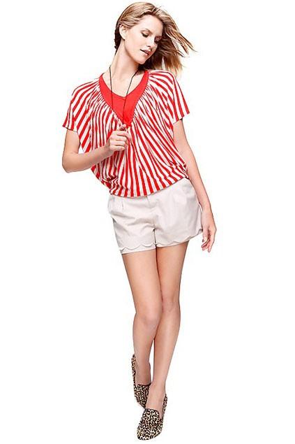 Oasap Elegant Petal Hemline Medium Waistline Shorts