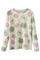 Oasap Dainty Destroyed Sunflower Sweatshirt